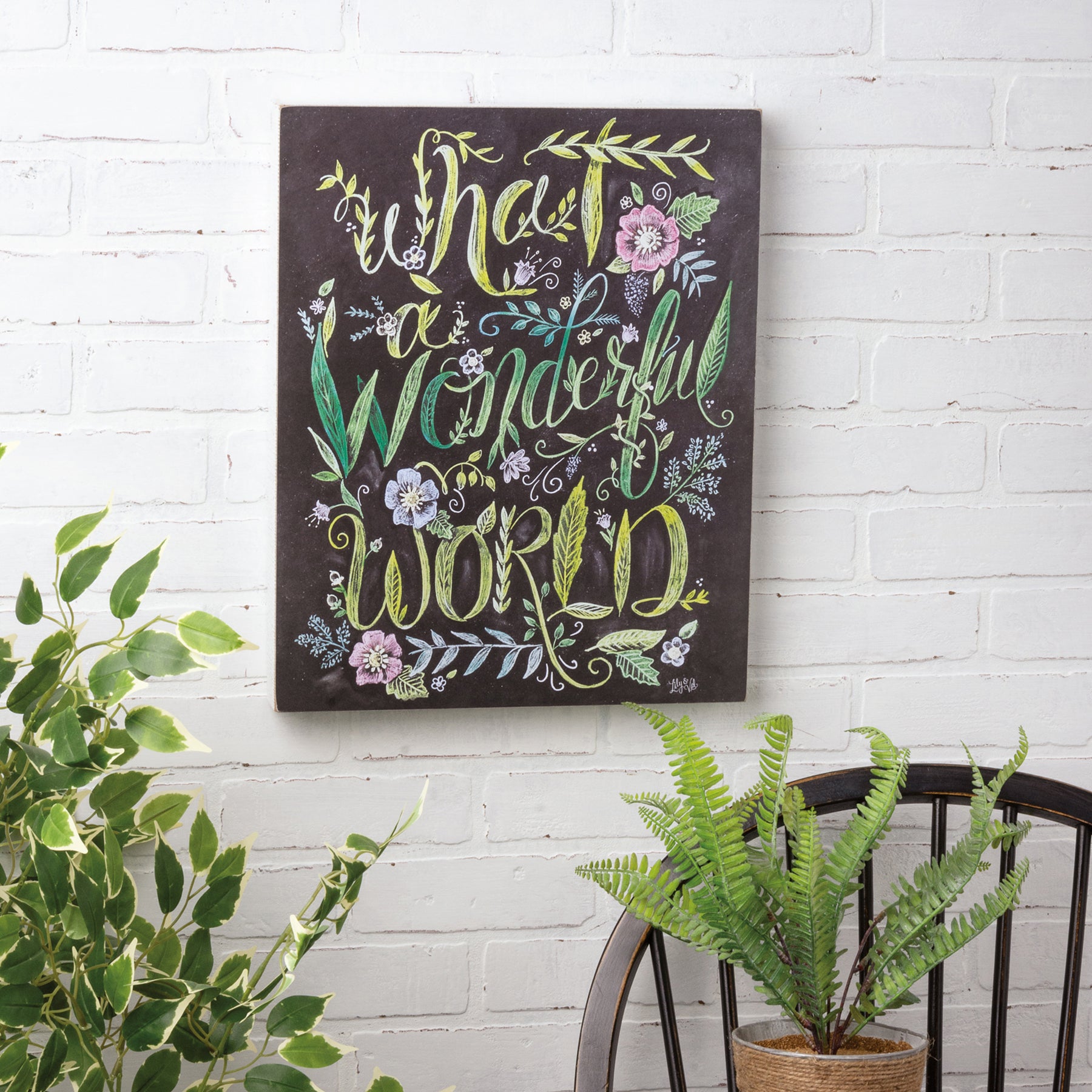 What a Wonderful World Chalk Sign