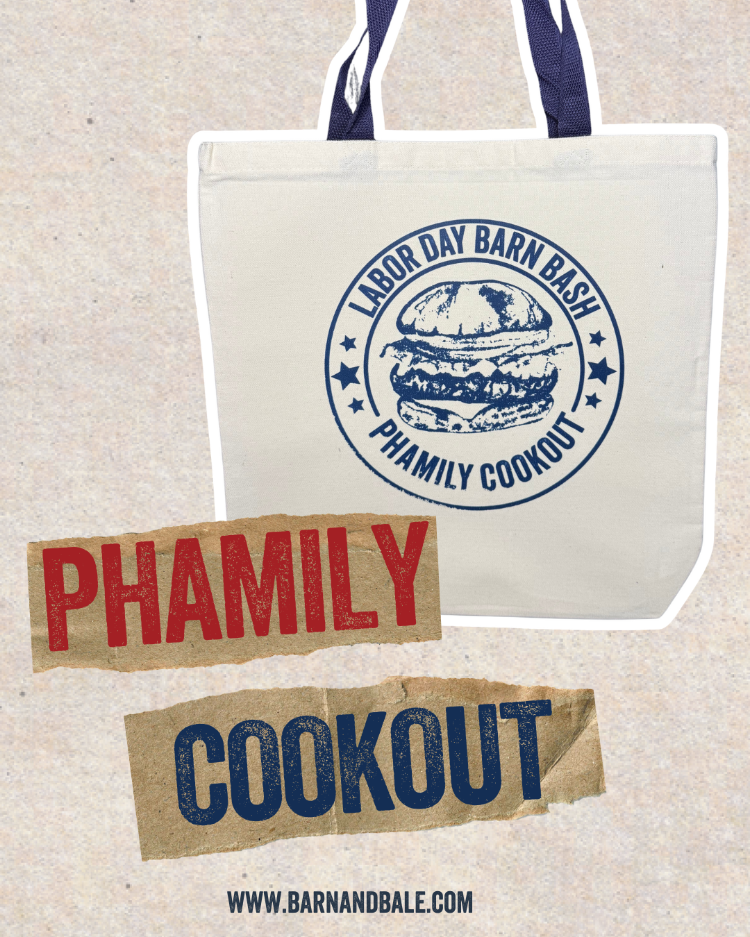 Labor Day Barn Bash Phamily Cookout Tote Bag