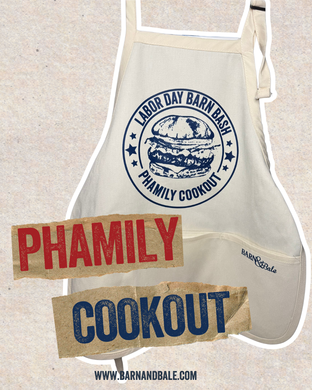Labor Day Barn Bash Phamily Cookout Apron