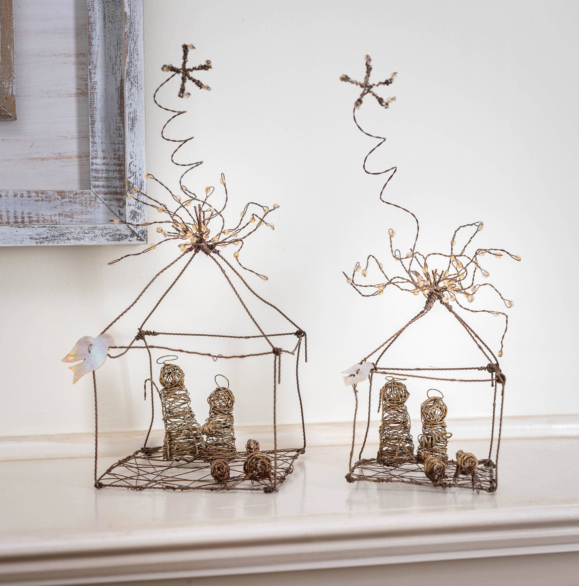 Large Vintage Wire Nativity