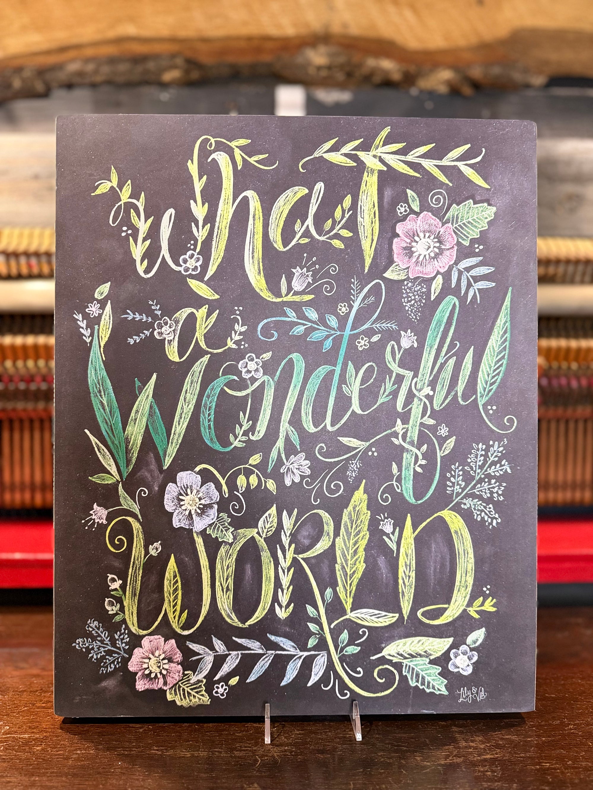 What a Wonderful World Chalk Sign