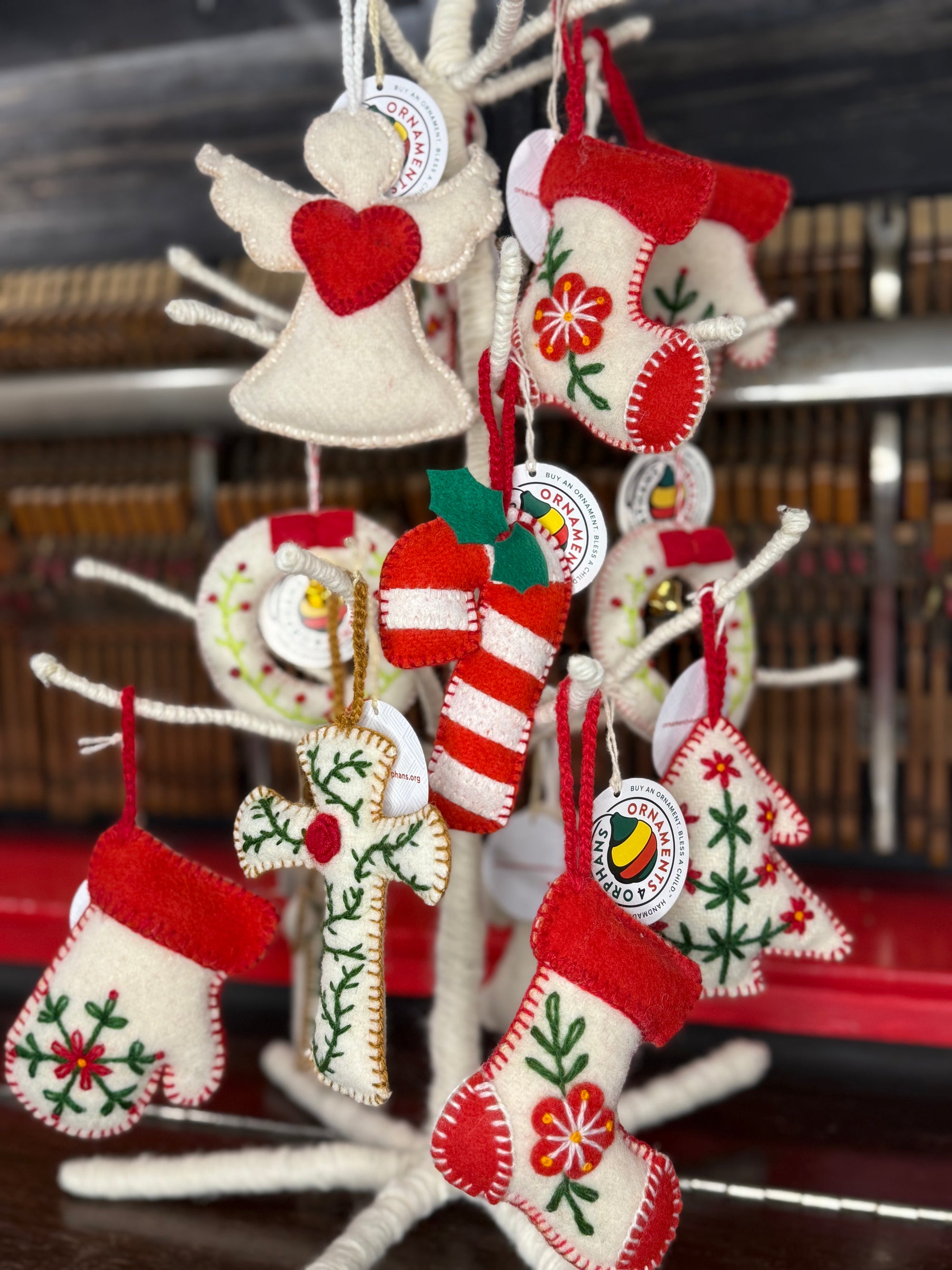 Christmas Wool Ornaments by Ornaments 4 Orphans