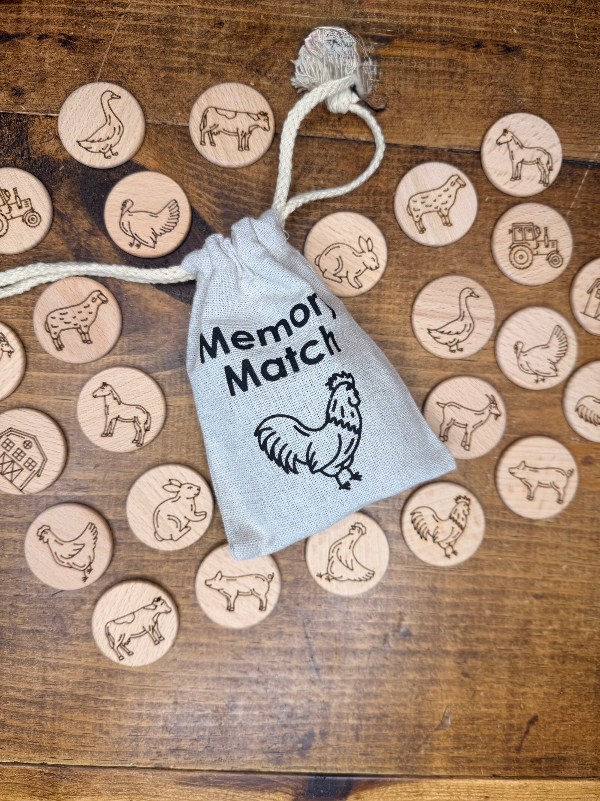 Farm Animal Memory Matching Game