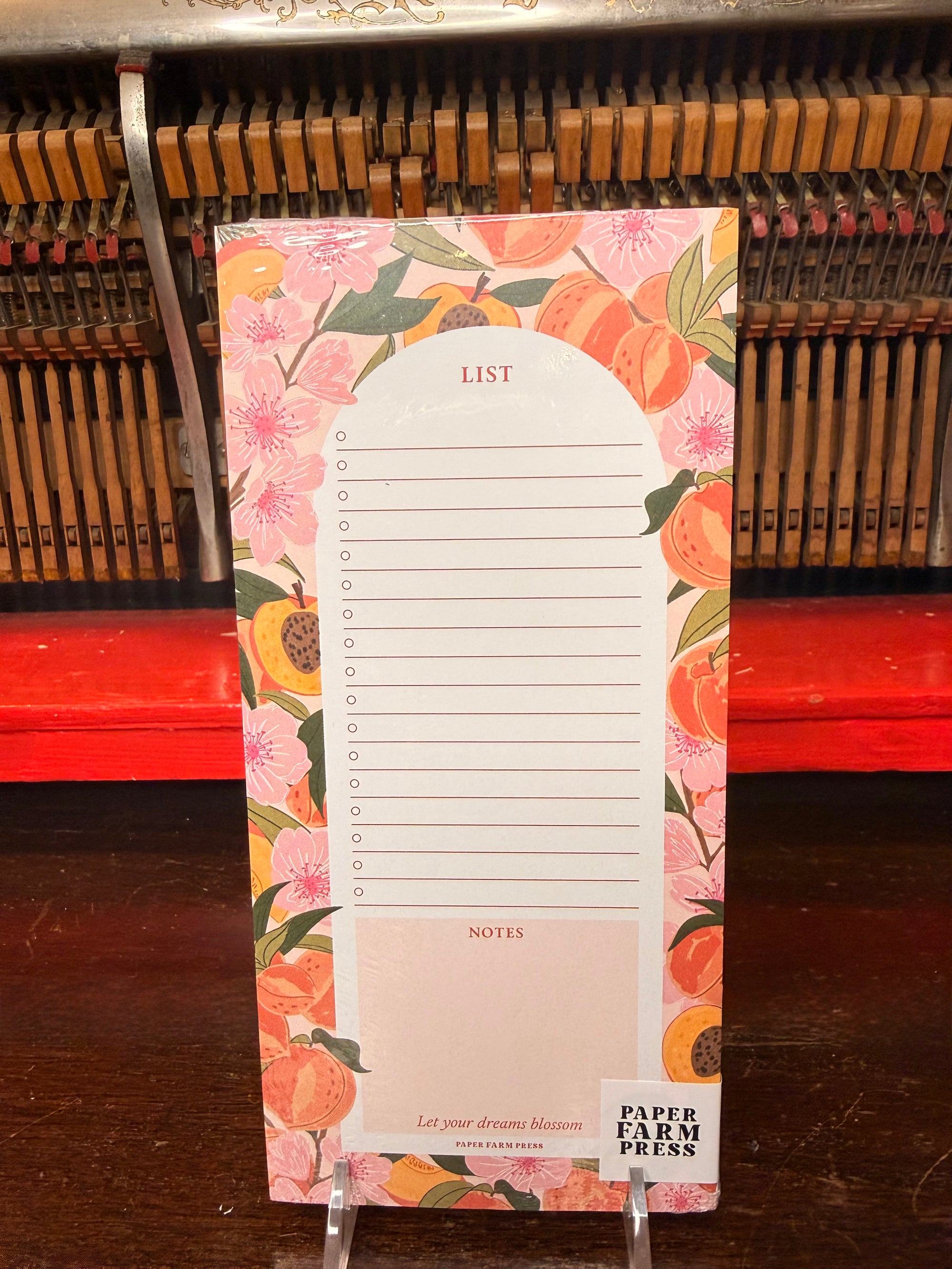 Peach Blossom Market List Notepad