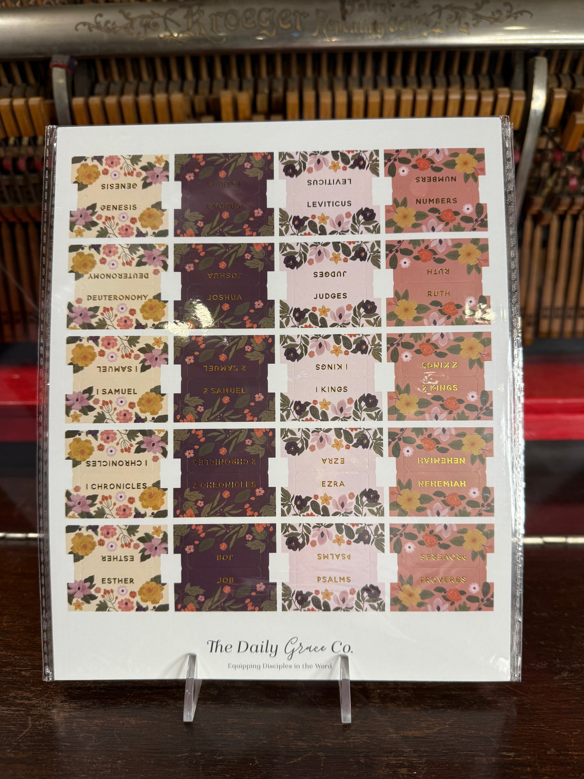 Magnolia Floral Bible Tabs | 76 Tabs