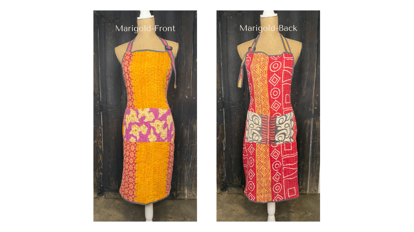 Reversible Recycled Kantha Cotton Apron
