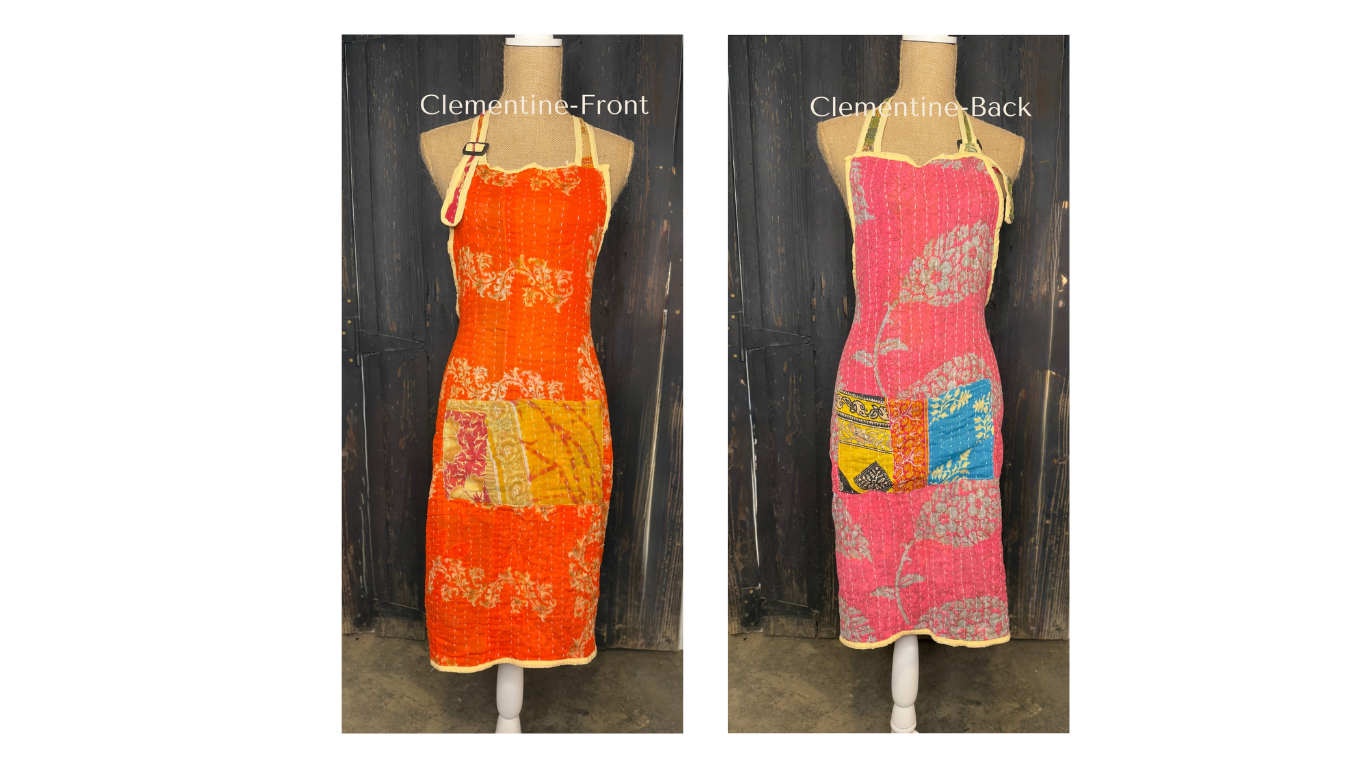 Reversible Recycled Kantha Cotton Apron
