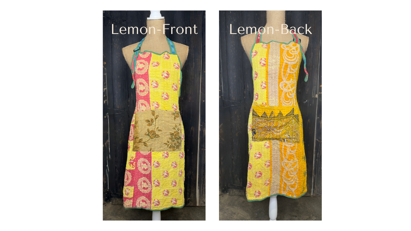 Reversible Recycled Kantha Cotton Apron