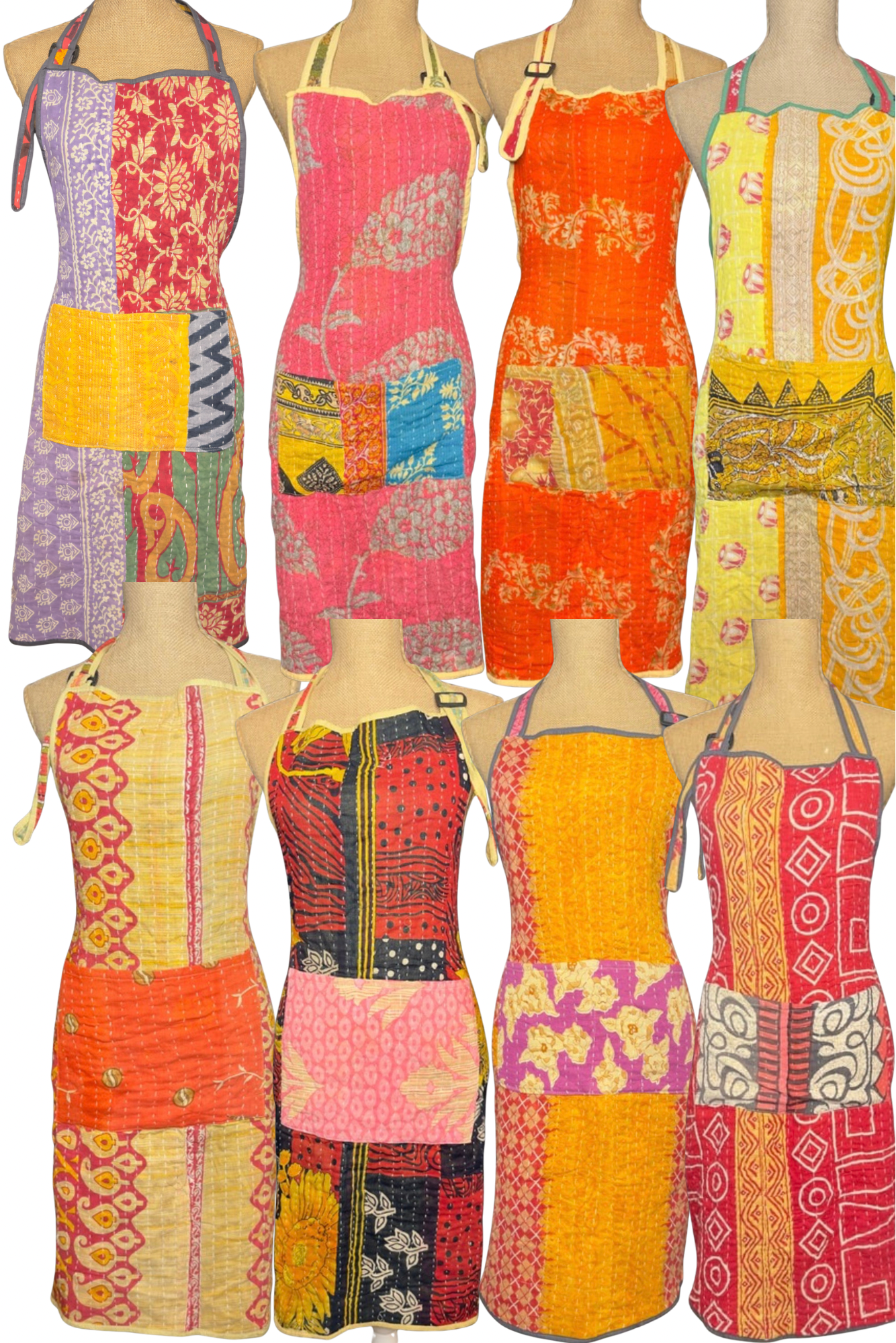 Reversible Recycled Kantha Cotton Apron