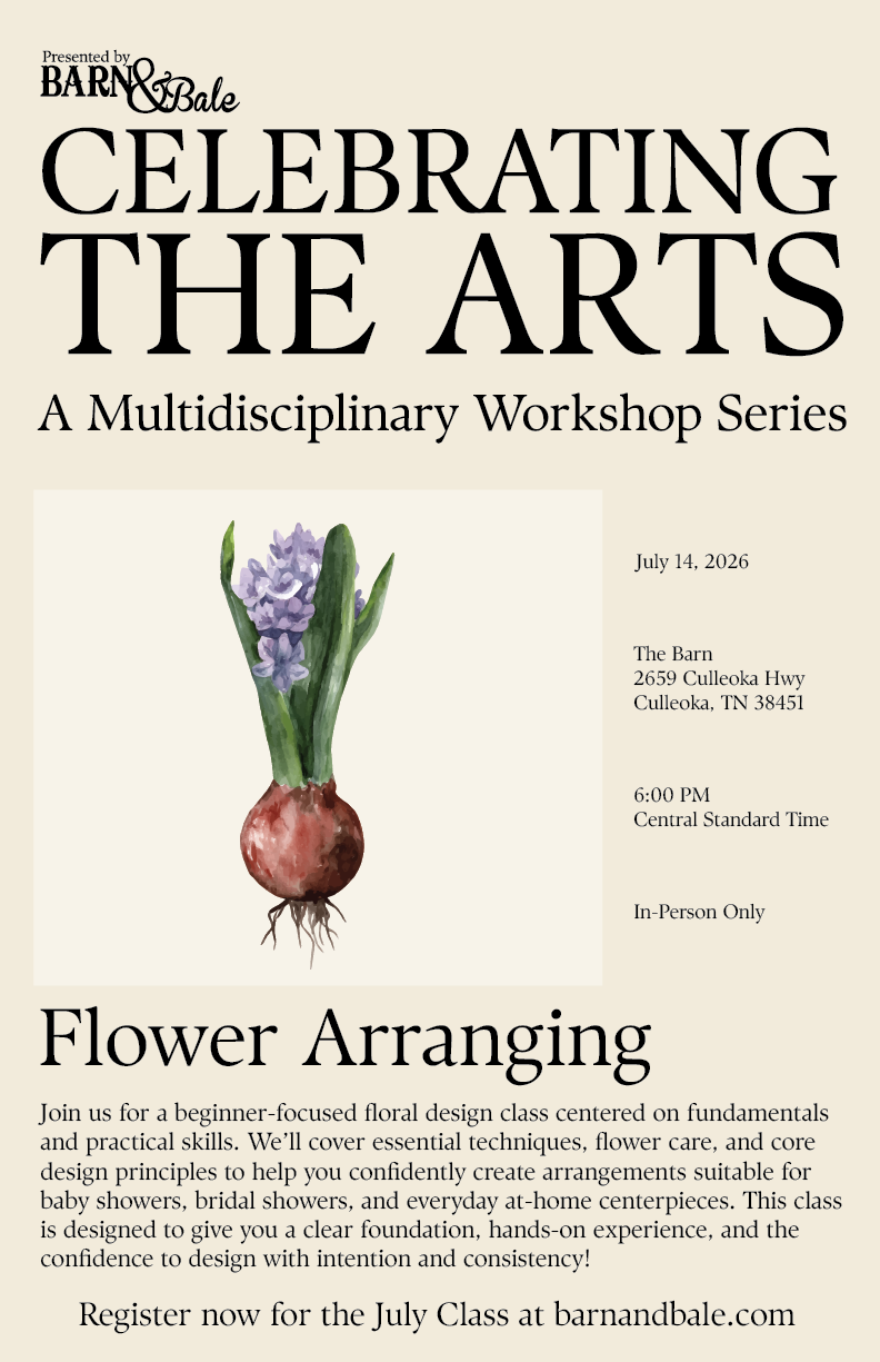 Celebrating the Arts: Flower Arranging with Bri Foster(July 14, 2026)