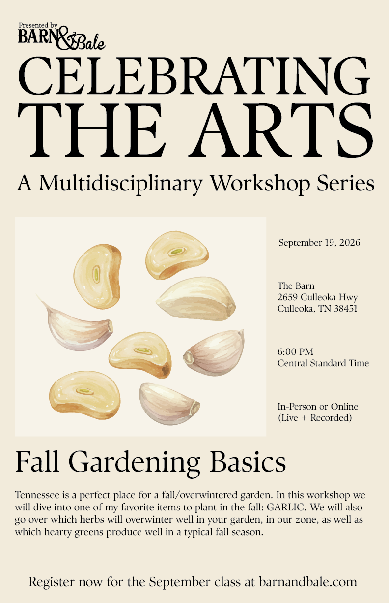 Celebrating the Arts: Fall Gardening Basics(September 19,2026)