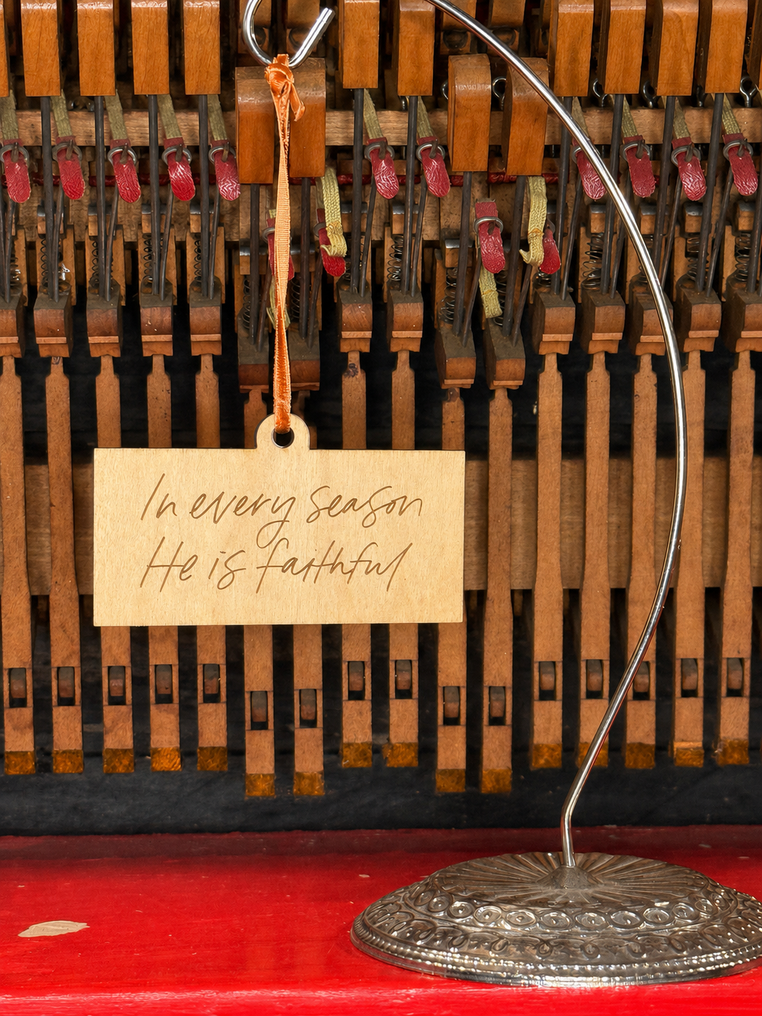 'In Every Season' Wooden Script Ornament