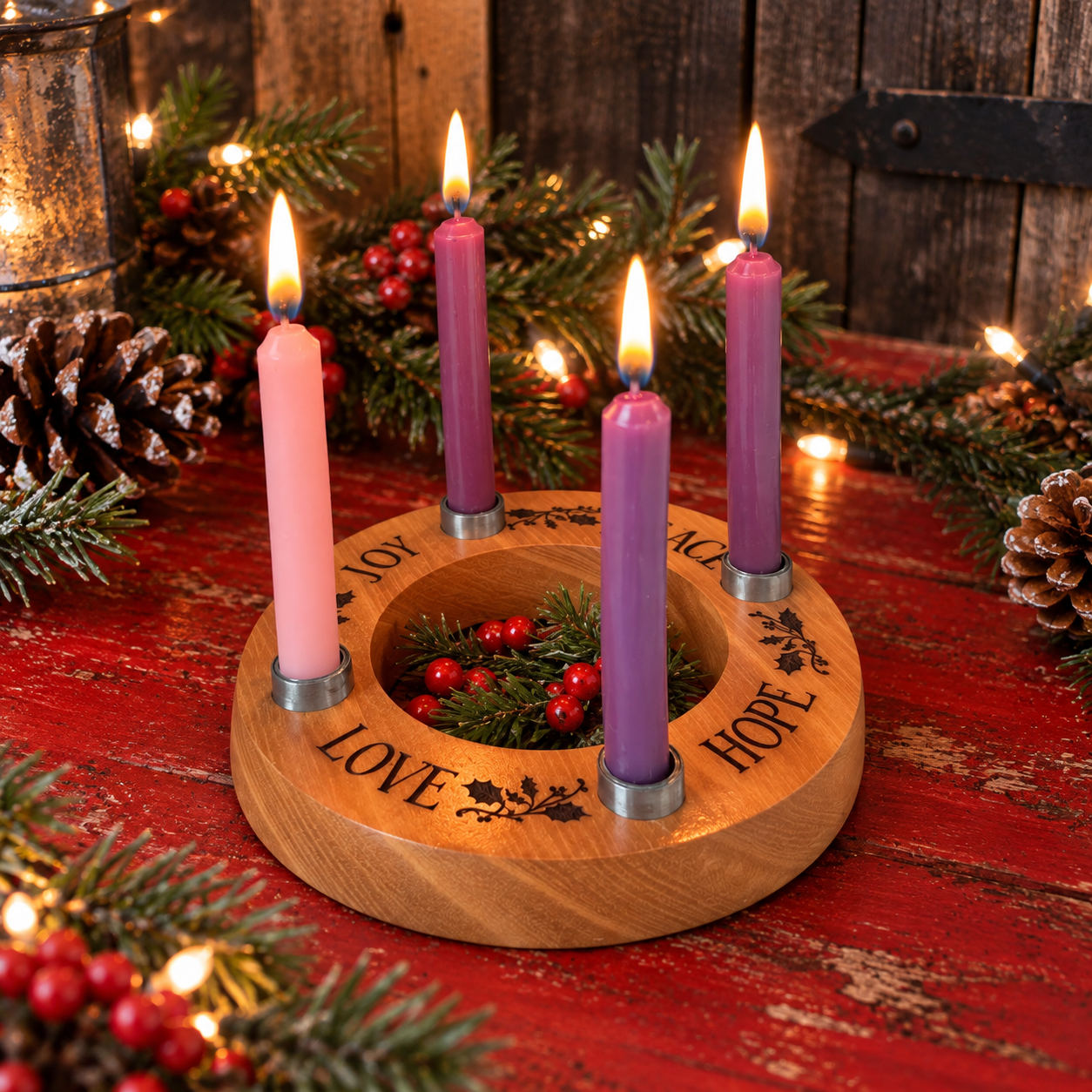 Mini Cedar Advent Wreath