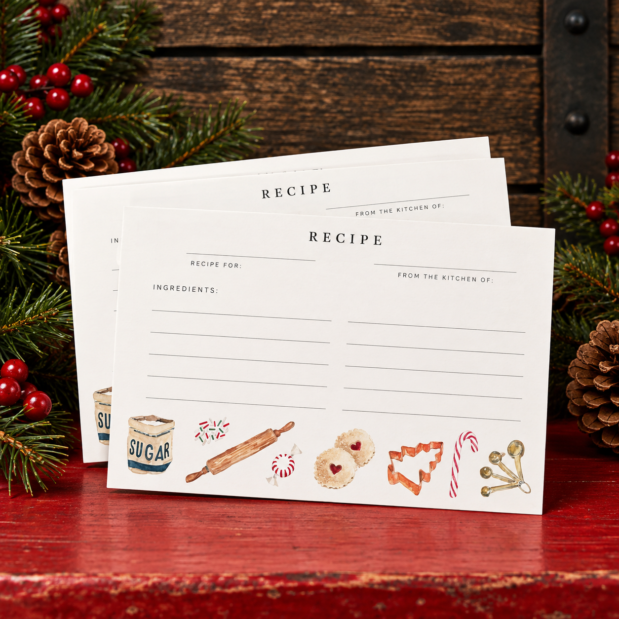 Christmas Baking Recipe Cards