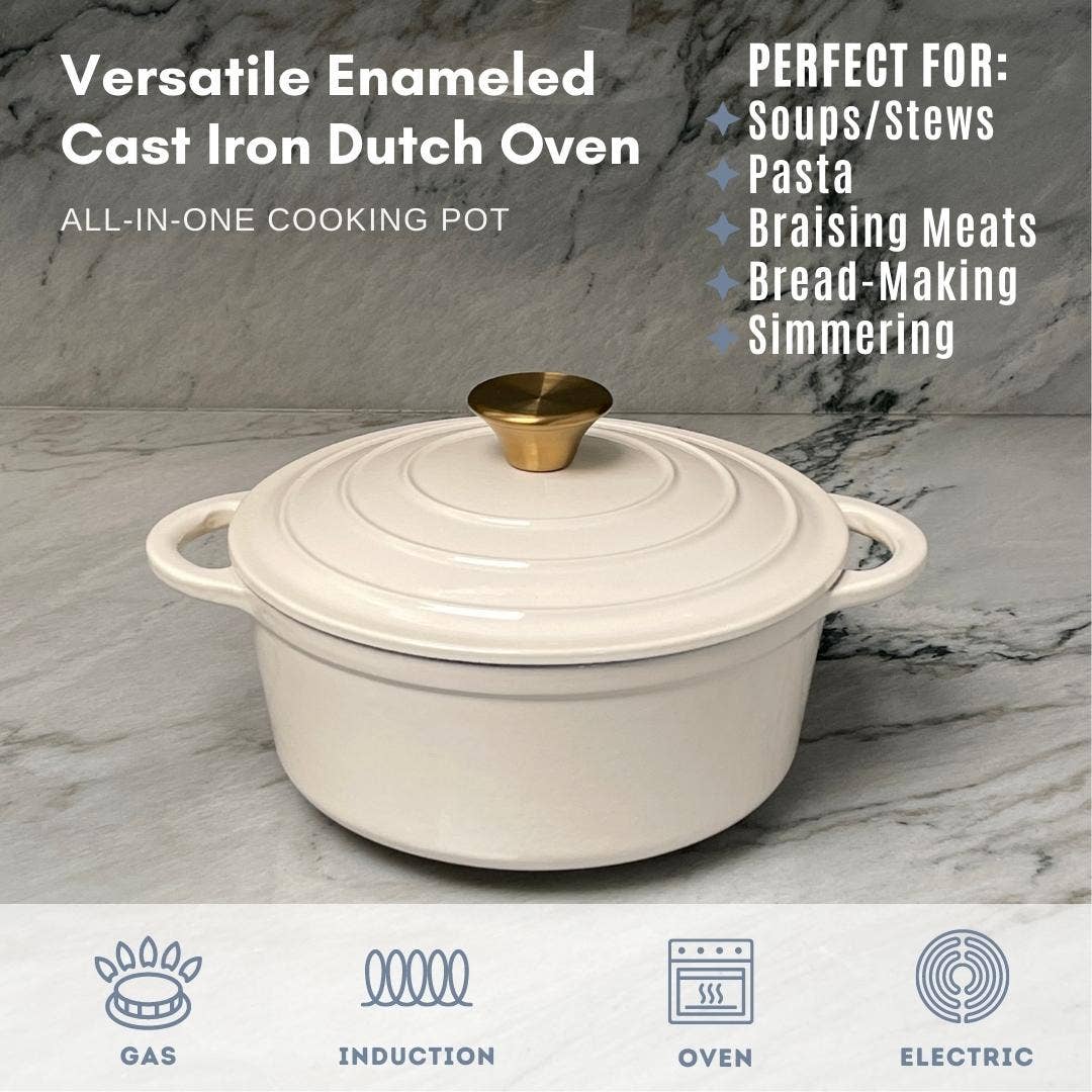 Enameled Cast Iron Dutch Oven- 2.8qt