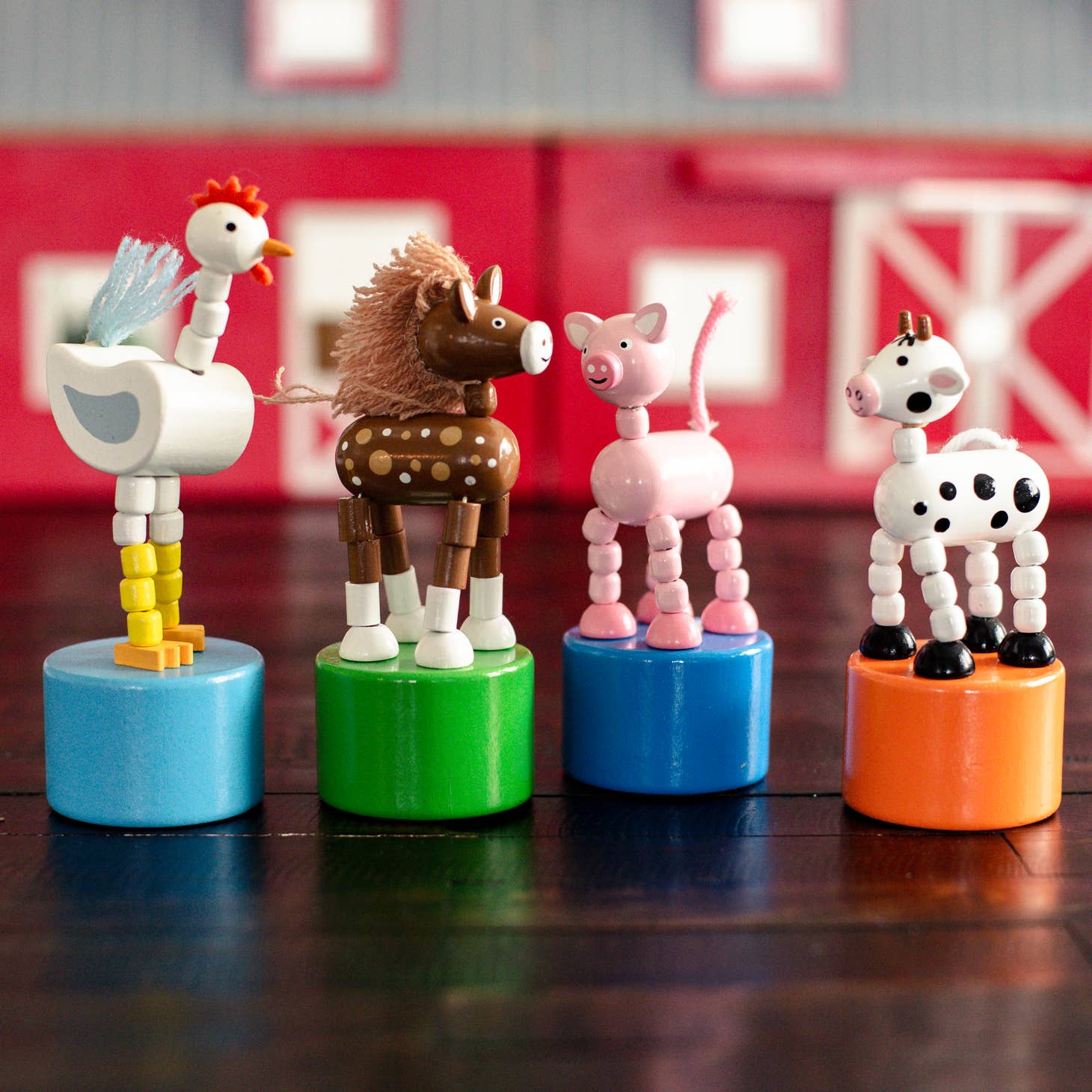 Barn Puppet Farm Friends Push Puppet - Barn & Bale