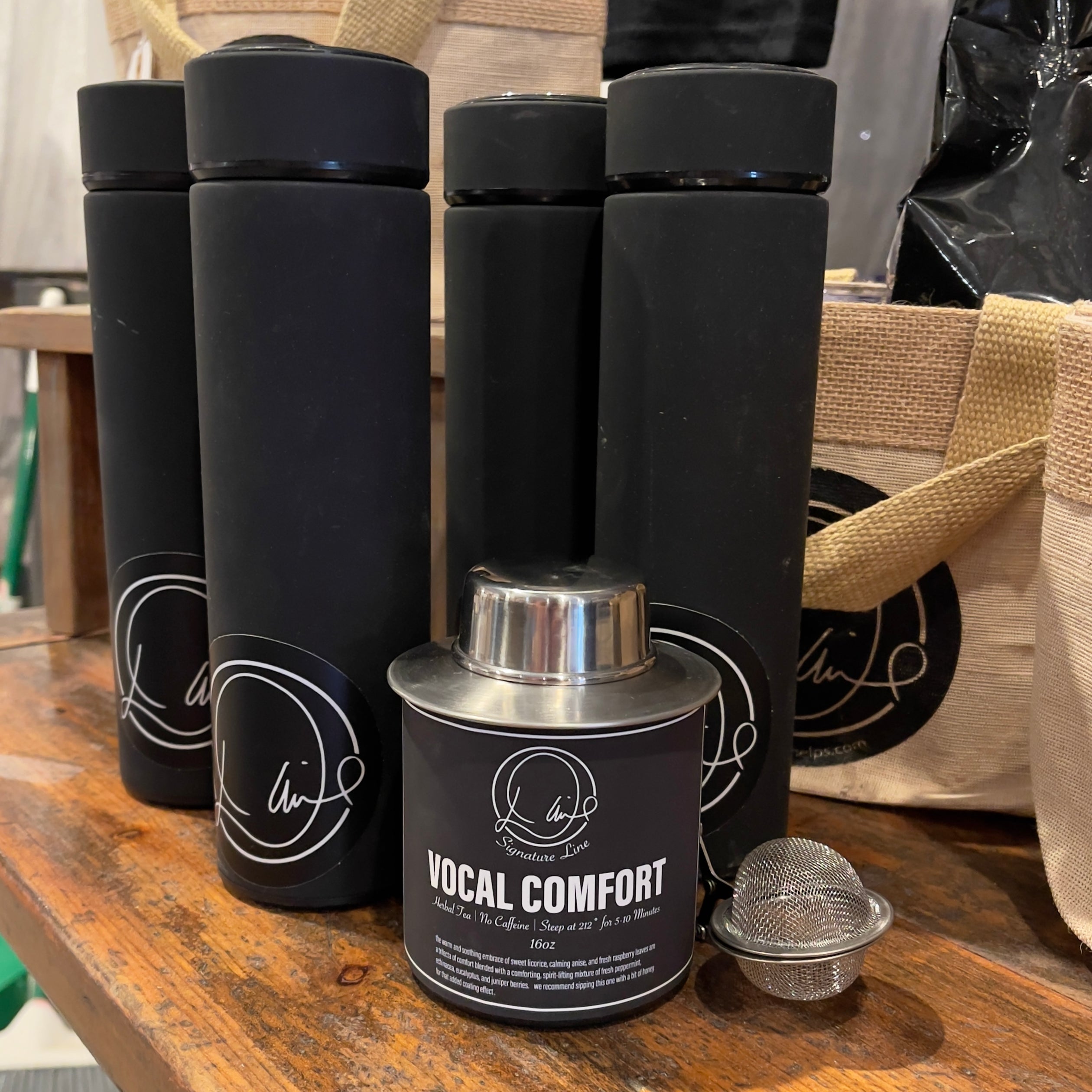 Signature Line Insulated Tea Tumbler with Infuser Barn & Bale