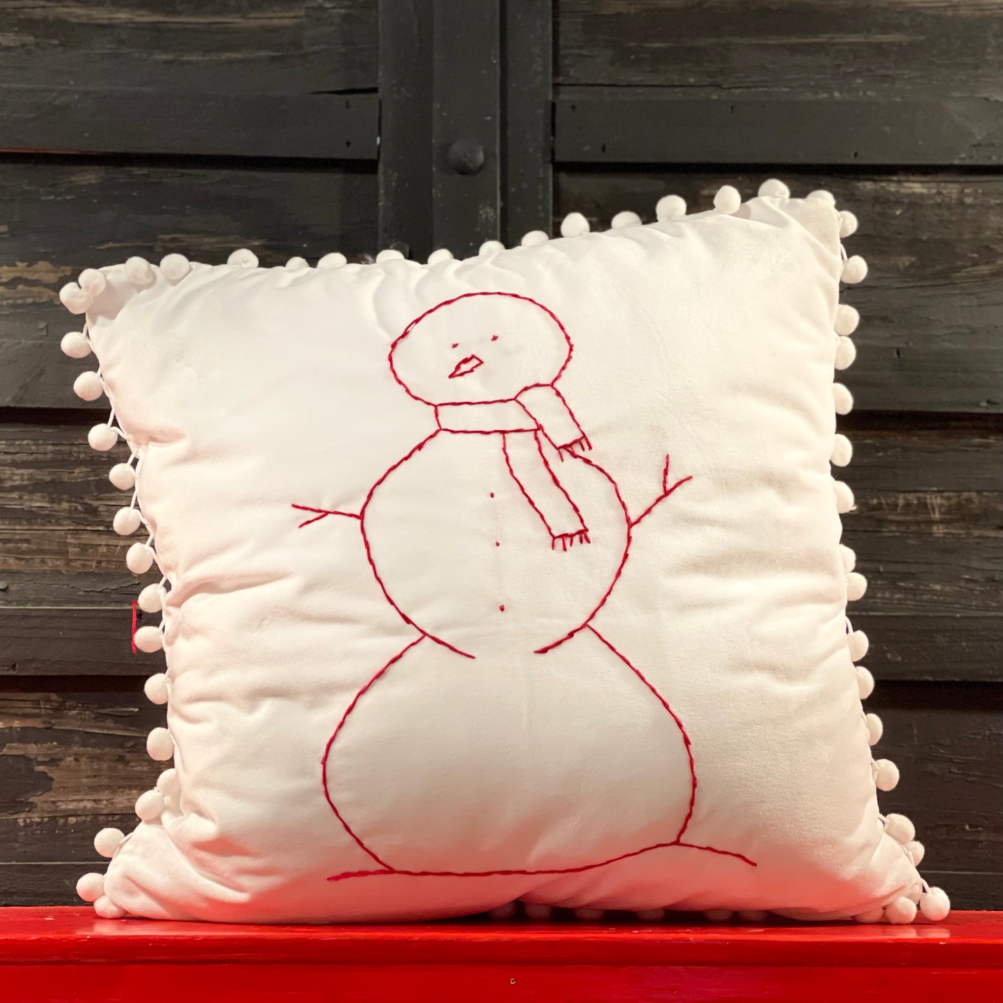Hand Embroidered Christmas Pillows
